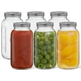 thumbnail image 4 of Regular Mason Jars with Airtight Lids, Labels and Measures - 32 oz - [Set of 6] Airtight Canning Jars, Glass Jar, 4 of 11