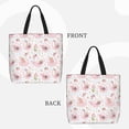 thumbnail image 2 of Honeii Swan And Flowers Print Tote Bag, Reusable Grocery Shopping Bag,Shoulder Bag with Inner Pocket, 2 of 7