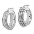 thumbnail image 2 of Finest Gold Sterling Silver Polished Glitter Infused Round Hoop Earrings, 2 of 3