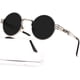 thumbnail image 1 of Gafas de Sol Redondas Steampunk AIEYEZO con Montura Metálica 100% UV400, 1 of 7