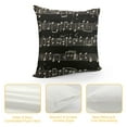 thumbnail image 4 of RUIYC  Black and White Music Notes Throw Pillows Throw Pillow Case Cushion Cover Pillowcase Square Pillow Cover 18X18 Cotton Linen, 4 of 5
