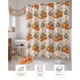 thumbnail image 7 of Fall Thanksgiving Shower Curtain Set ，Waterproof Fabric Shower Curtains Orange Blue Pumpkin Shower Curtains for Bathroom,Bathroom Decor 54x"78", 7 of 7