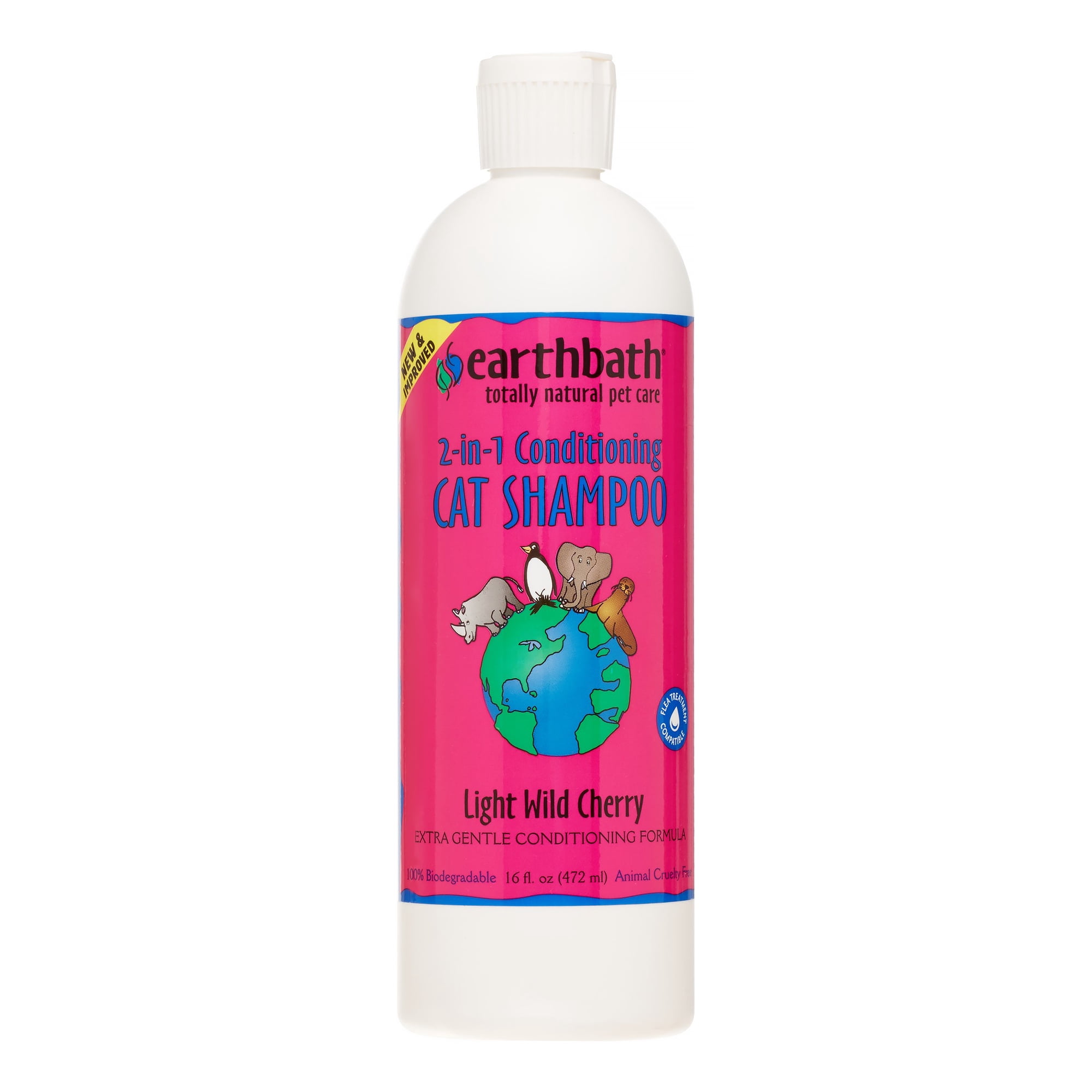 Earthbath All Natural Cat Shampoo And Conditioner In 1, 16 Ounce