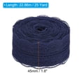 thumbnail image 2 of Uxcell 1.8 Inch Wide 25 Yards Lace Trim Ribbon Sewing Lace Roll Gift Package Pattern Wrapping Navy Blue, 2 of 6