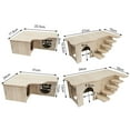thumbnail image 6 of Cheer.US Natural Wood Multi-Room Hamster Hideout for Small Animal, Gerbils Chamber Hut with Ladder Habitats Decor for Dwarf Syrian Hamsters Mice and Other Small Pets, 6 of 7