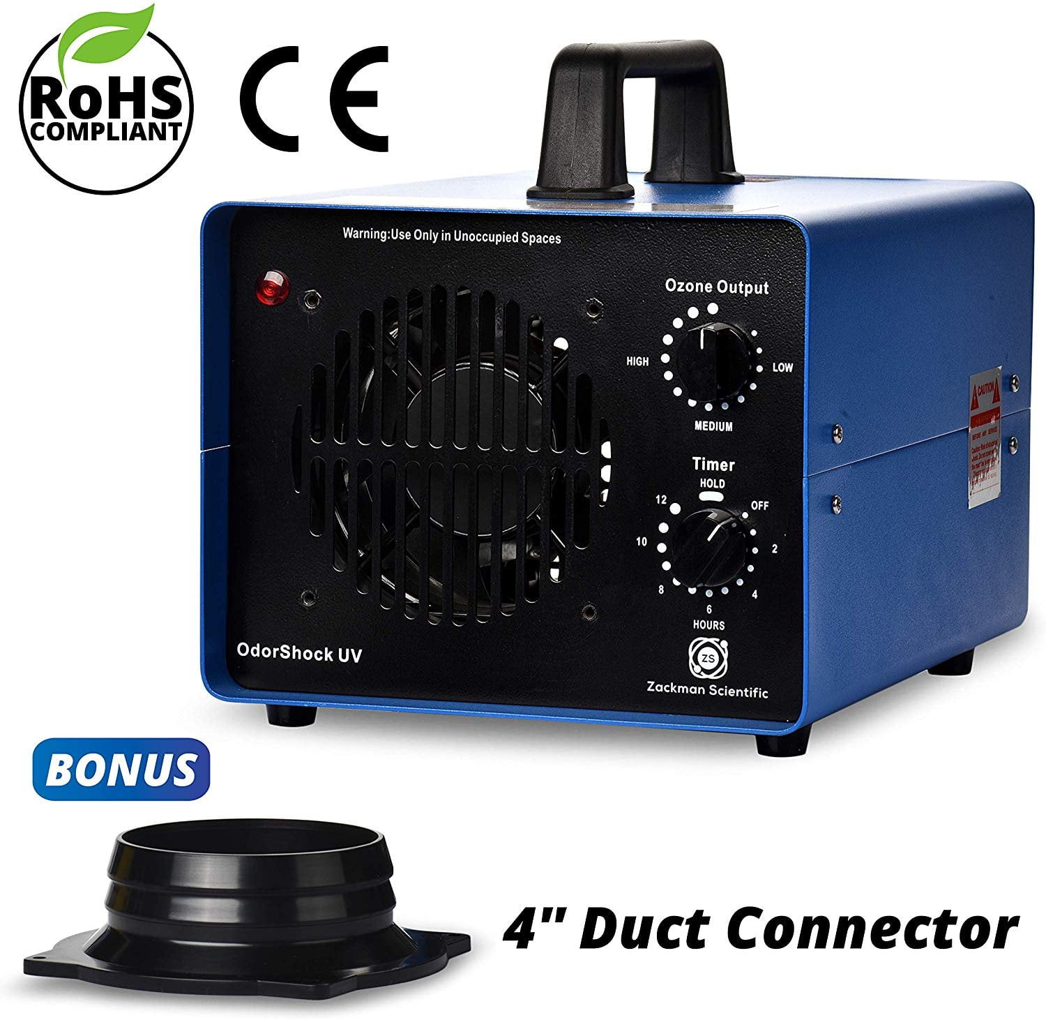 Zackman Scientific Odor Removal Ozone Generator w/Disinfectant UV Lamp