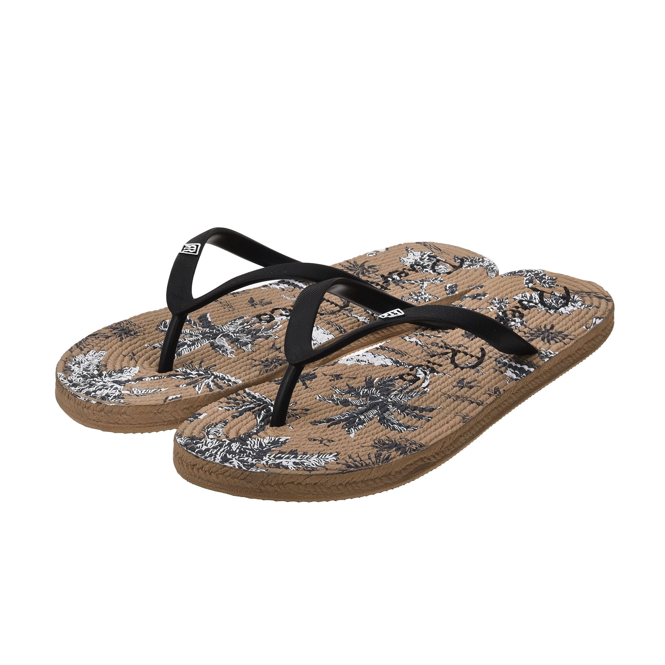Robin Ruth Womens Flip Flop Black, Designed with Typical Puerto Rico Stamps, Rubber Outsole, Vibrant Colors and Designs