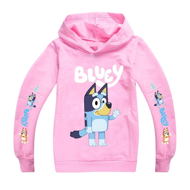 Bluey Kids Niños Niñas Sudadera con Capucha Informal Sudadera con Capucha Jersey Tops-Rosa-150cm Sincero Electrónica