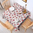 thumbnail image 2 of Pioneer Flower Floral Print Pattern Square Tablecloth, Waterproof Wipeable Spillproof Washable Table Cover for Home Kitchen Party and Daily Decor 60"x60", 2 of 6