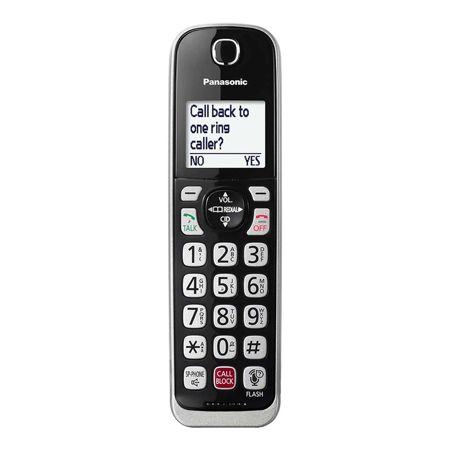 Panasonic Cordless Phone Accessory Handset for Panasonic KX-TGD86x Series, Silver & Black, KX-TGDA86S