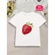 thumbnail image 1 of Adorable Strawberry Print Cotton T-Shirt for Girls - Comfy & Cute Short Sleeve Tee, Perfect Gift for Youngsters & Teens, 1 of 6
