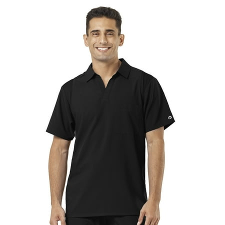 

WonderWink W123 Polo Collar Scrub Top for Men with Performance Panels