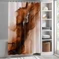 thumbnail image 3 of Abstract Ombre Chestnut Marble Fabric Shower Curtain White Modern Art Washable Shower Curtains for Bathroom, Waterproof Bath Curtain with Hooks Home Decor 72x84in, 3 of 8