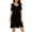 Black, variant on gakvbuo Summer Dresses for Women 2022 Plus Size Dress Twist Side Knotted Tshirt Dresses Casual V Neck Off Shoulder Short Sleeve Knot Dress