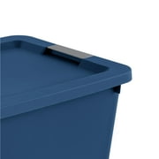 Sterilite 20 Gallon Large Storage Bin, Plastic Storage Container with Latch Lid, Blue