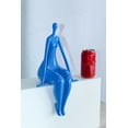 thumbnail image 3 of Nifao Modern Abstract Art Resin Statue Sitting On Edge Female Figure – Resin Statue, Home Decor, 8"L x 6"W x 15"H, 3 of 9