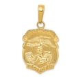 thumbnail image 1 of FB Jewels 14K Yellow Gold Saint Michael Medal Badge Pendant, 1 of 4