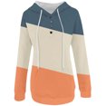 thumbnail image 5 of Jinhomg Womens Quarter Button Up Sweatshirt Fashion Long Sleeve Color Block Hoodies Fall Lightweight Comfort Pullover Top with PocketGreen M, 5 of 6