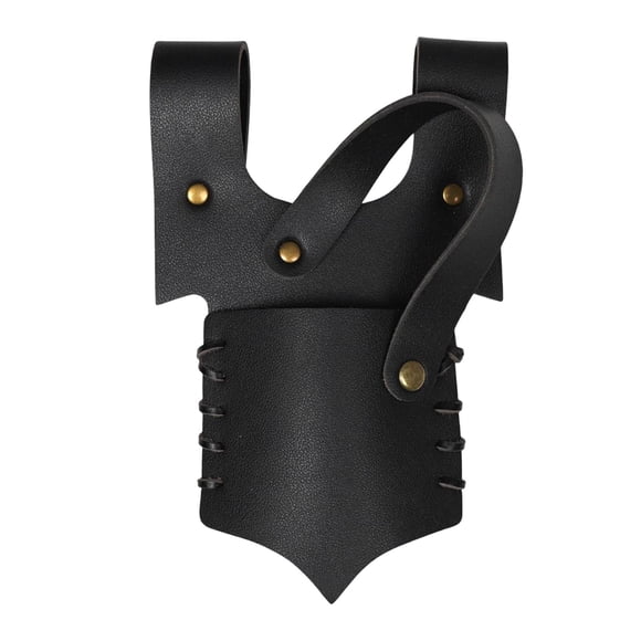 Maytalsory Medieval Leather Strap Holder Vintage Style Knight Costume Accessories Material:Made of Black