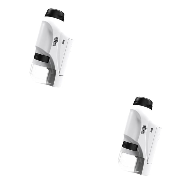Vogacara 60X-120X Microscopio para niños Lente con para adolescentes Lupa de bolsillo de mano Niños Niñas Cumpleaños Equipo de juguete Type2 NO2 Vogacara CBP189636