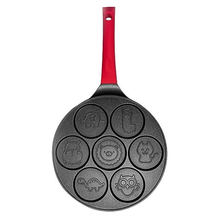 

1Pc Non-stick Waffle Pan Egg Frying Pan Home Breakfast Cooking Pan (Black)