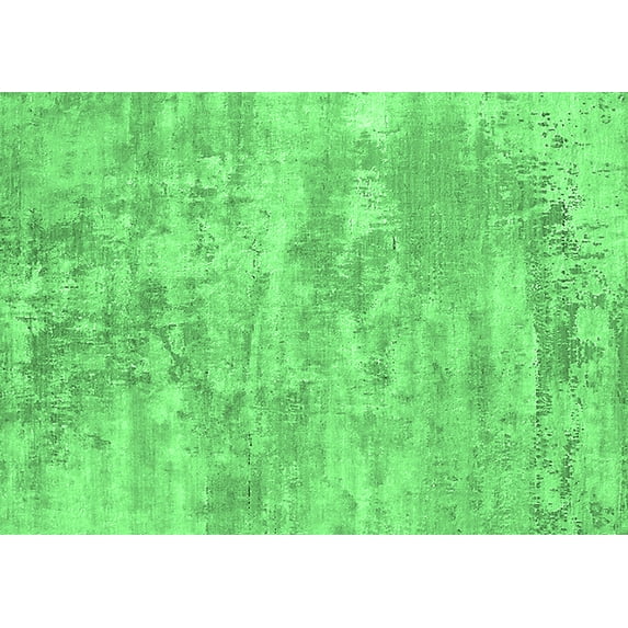 Ahgly Company Indoor Rectangle Oriental Emerald Green Industrial Area Rugs, 5' x 8'