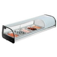 thumbnail image 1 of VEVOR Sushi Display Case Refrigerator, 1.8 Cu.ft Commercial Sushi Case, 5-Pan Countertop  Showcase with Curved Glass, LED Lighting, and Digital Temperature Control, 1 of 9