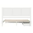 thumbnail image 3 of Felicity King Wood Platform Bed with Panel Footboard & Storage Drawers in White, 3 of 5