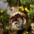 thumbnail image 1 of Pendentif de Décoration de Noël en Acrylique pour Fête Intérieure Extérieure et Ornement d'Arbre Rétro, 1 of 4
