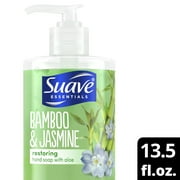 Suave Essentials Liquid Hand Soap, Bamboo & Jasmine, Restoring with Aloe, 13.5 fl oz