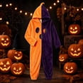 thumbnail image 5 of Orange Pumpkin Suit Halloween Pjs Women Polyester Pumpkin Jumpsuit Pajama Loungewear,Cosplay Costume,Winter Warm Plush Long Sleeve 5XL, 5 of 5