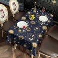 thumbnail image 6 of Blue Sun Moon Star Pattern Rectangle Tablecloth 60"x120",Waterproof Polyester Rectangle Table Cloth, Wipeable Spillproof Polyester Tablecloth for Dining, Camping, Indoor and Outdoor, 6 of 6
