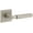 Satin Nickel, variant on Viaggio 623930 Quadrato Right Handed Solid Brass Privacy Door Lever Set - Nickel