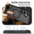 thumbnail image 3 of Allytechgroup Case for Samsung Galaxy S25 plus/S25+ with Kickstand [Compatible with MagSafe], Slim Stand Lightweight Hard PC Back Shell & Soft TPU Bumper Shockproof Cover Anti-Slip Phone Cover, Black, 3 of 8