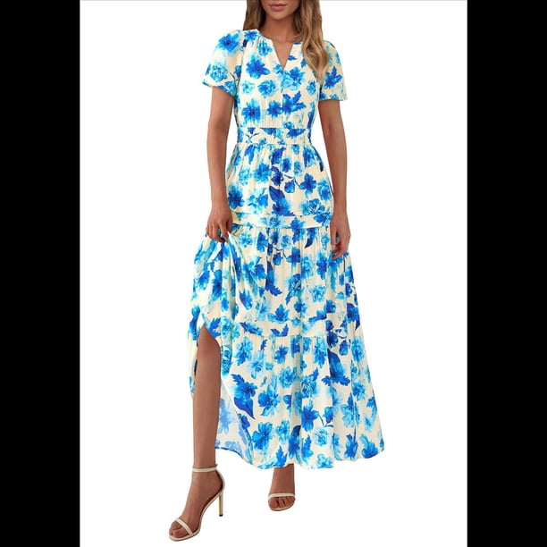 Vestido Bohemio Floral de Corta para Mujer, Imagen 5 XL