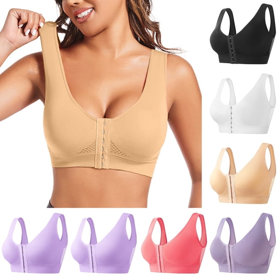 LILIYA Full-Freedom Comfort Front Closure Bra for Women, Wireless Breathable Sport Bra Top Underwear 2026