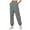 Grey, variant on Women’s Fleece Lined High Waisted Wide Leg Sweatpants - Elastic Waist, Pockets - Workout/Yoga Pants - Polyester, S-XXL