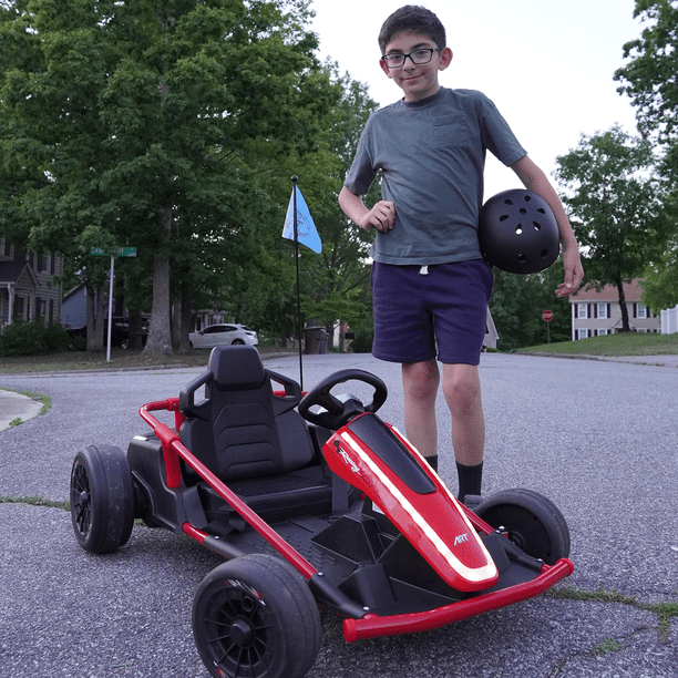 Joyracer 24V 14Ah Kids Electric Go Kart, Up to 10 MPH, 3 Speed