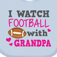 thumbnail image 4 of Inktastic I Watch Football with My Grandpa Girls Baby Bib, 4 of 4