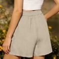 thumbnail image 6 of GUACER Shorts for Women Elastic Waisted Pleated Dressy Shorts with Pockets Casual Loose Wide Leg Shorts, 6 of 7