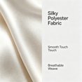 thumbnail image 4 of Silk Pillow case, Satin Pillow Cases 2-Pack, Cooling Silky Pillow Covers for Hair and Skin, Ivory White Queen-Size Pillow Case, 20x30 Inches, 4 of 10
