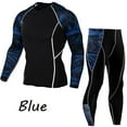 thumbnail image 3 of 2 unids/set hombres impreso chándal camisa pantalones entrenamiento Rashguard medias, 3 of 4