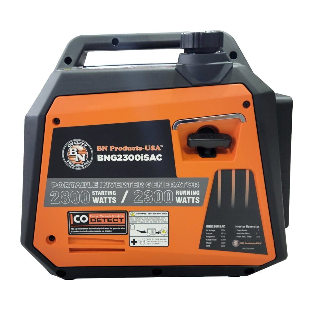 Bn Products 2800 Watt Gas Powered 50 State Portable Inverter Generator With Co Detect