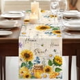 thumbnail image 3 of Table Runners 72 Inches Long Dress Scarves, Yellow Sunflowers Farmhouse Kitchen/Dining Table Runner, Coffee Tablerunners, Floral Bees Elegant Pastoral Botanical 16x72 Inch, 3 of 9