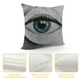 thumbnail image 4 of HENGT  Evil Eye Pattern Throw Pillow for Bed &amp; Couch - Off White Gray Cushion Cover - Unique Room Decor - Protection Against Beady Eyes (Silver), 4 of 5