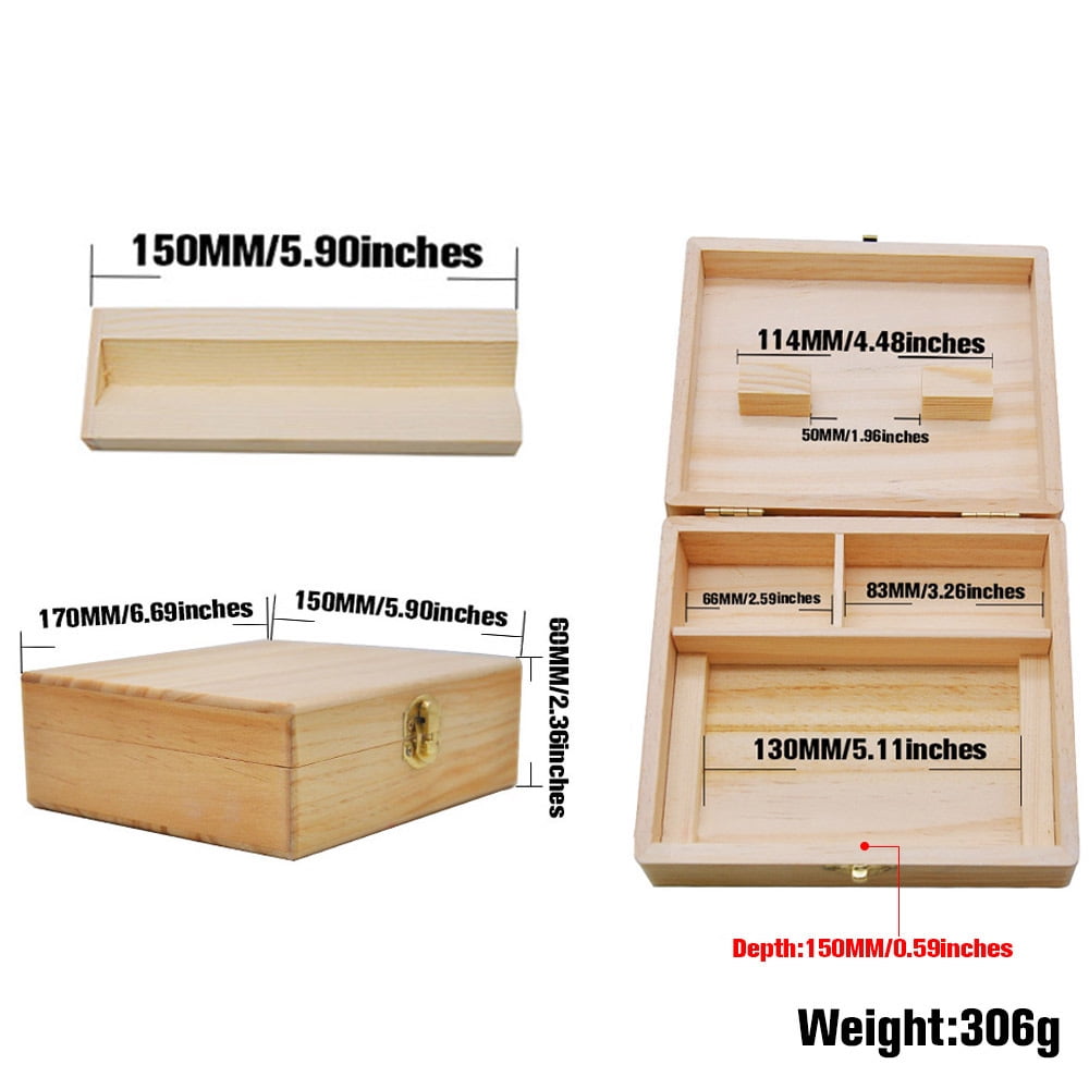 Wooden Storage Box Pine cigarette set cigarette maker console cigarette  tray double board storage box