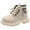 Beige, variant on UngA Boots Toddler Outdoor Lace Up Work Boots Casual Side Zipper Hiking Ankle Shoes Boys' Girls' Boots (Toddler/Little Kid),Size 7