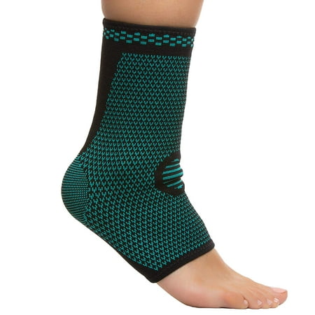 ZenToes Ankle Compression Sleeves - 1 Pair | Support Socks for Ankle Injuries and Swelling, Achilles Heel, Plantar Fasciitis, Joint Pain