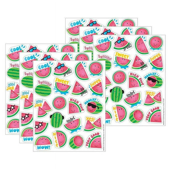 Eureka Watermelon Scented Stickers, 80 Per Pack, 6 Packs