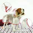 thumbnail image 6 of SUSSEXHOME Pets Dog Raincoats with Hood - Transparent Dog Rain Jacket with Snap Fastenings - Waterproof Raincoat for Dogs - Red / S, 6 of 7